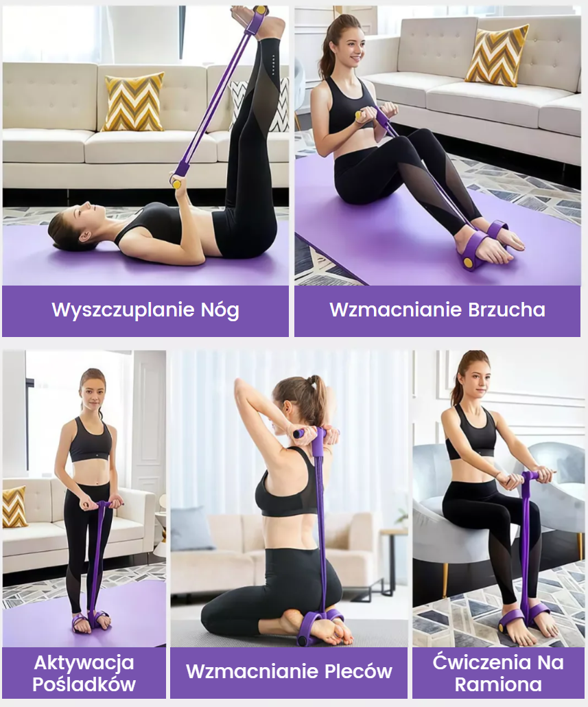 🏃‍♂️ Wielofunkcyjna taśma fitness - 🔥 Skutecznie spala tłuszcz z brzucha